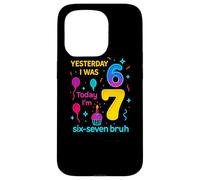 Hier J’avais 6 Ans Aujourd’Hui J’en AI 7 Six Seven Bruh Mème Coque pour iPhone 15 Pro