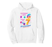 Hier J’avais 6 Ans Aujourd’Hui J’en AI 7 Six Seven Bruh Mème Sweat à Capuche