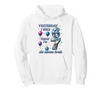 Hier J’avais 6 Ans Aujourd’Hui J’en AI 7 Six Seven Bruh Mème Sweat à Capuche