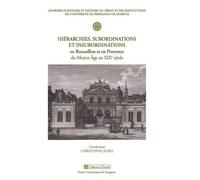 Hiérarchies, subordinations et insubordinations en Roussillon et en Provence du moyen Age au XIXe siècle 11e journée d'histoire et histoire du droit et des institutions de l'Université - Christophe Ju