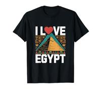 Hiéroglyphes en Forme de cœur I Love Egypt Pyramids T-Shirt Graphique avec Valeur