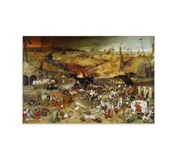 Hieronymus Bosch Works《Le triomphe de la mort》Affiches d'œuvres d'art tendance Impression sur toile Peinture murale classique pour maisons modernes (50 x 75 cm)