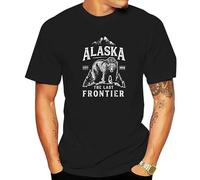 HIESBCXZ Alaska T Shirt The Last Frontier Bear Home Black XL