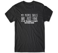 HIESBCXZ My People Skills are Just Fine T-Shirt Black 3XL