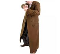 HiFacon Doctor Who Manteau long en velours Peter Cosplay Costume de voyageur dans le temps, Marron - Trench Coat, XXL