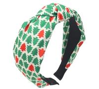 HIFANMM Bandeau de Noël pour femmes et filles, bandeau de Noël à motif flocon de neige avec nœud supérieur, accessoire pour cheveux rouge antidérapant (1. sapin de Noël, standard)