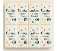 HiFEN® Lot de 16 mouchoirs de poche - Doux, résistant, format voyage, pratique et refermable pour une utilisation en déplacement, compact et portable pour la maison, le bureau, l'école et les soins de