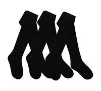 HiFEN® Lot de 3 paires de collants unis en coton majoritaire chaud doux épais formel décontracté pour la rentrée scolaire, Noir , 11 ans