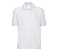 HiFEN® Polo à manches courtes et col pour enfants filles garçons Uniforme PE T-shirts d'été pour enfants de 3 à 15 ans, blanc, 14-15 ans