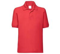 HiFEN® Polo à manches courtes et col pour enfants filles garçons Uniforme PE T-shirts d'été pour enfants de 3 à 15 ans, Rouge, 12-13 ans
