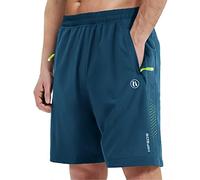 HIFEOS Short Sport Homme Short Jogging Homme Séchage Rapide avec Poches Zippées Short Homme pour Running, Fitness, Shorts de Tennis Bleu Aigue-marine