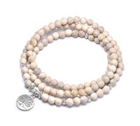 HIFFEY 108 Bracelets en perles de bois de camphre de cannelle de 6MM, Bracelet de Yoga bouddha for femmes et hommes (Color : 1)