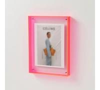 HIFFEY Acrylique Transparent Affiche Photo Cadre DIY Peinture Hall Chambre Mur Table Ornement Creative Simple Cadre Photo (Color : Fluorescent Red, Size : 16x21cm)