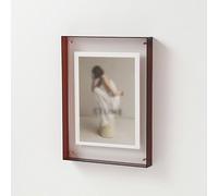 HIFFEY Acrylique Transparent Affiche Photo Cadre DIY Peinture Hall Chambre Mur Table Ornement Creative Simple Cadre Photo (Color : Dark Brown, Size : 16x21cm)