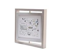 HIFFEY Cadre Photo Rotatif Simple Double Face Nordique 6 Pouces 8 Pouces Cadre Photo de Bureau personnalité créative (Color : Wood Grain Gray, Size : 5 inches)
