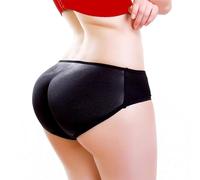 HIFFEY Éponge Gros Cul Faux rembourré Bout à Bout Taille Formateur Robe sous-vêtements Shapewear Chaussons Hanche rehausseur contrôle Culotte Corps Shapers (Color : Black Briefs, Size : M)