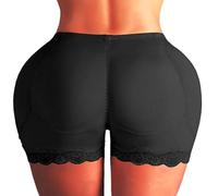 HIFFEY Gros Cul éponge rembourré Culotte Bout à Bout Faux Cul Butin Hanche rehausseur Taille Formateur contrôle Culottes Coussinets Fesses Corps Shaper (Color : Black 4 Pads, Size : 4XL)