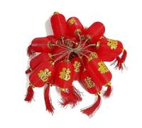 HIFFEY Guirlande de lanternes Chinoises de Style Chinois, Guirlande Lumineuse décorative Traditionnelle for Festival de Printemps, 1.5/3M, Lanterne à caractère Fu (Color : B, Size : 3M)