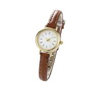 HIFFEY Montres Simples for Femmes, Design de Luxe, Montre en Cuir, Montre-Bracelet à Quartz, Petit Cadran Rond (Color : Brown)