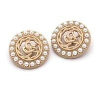 HIFFEY Vintage Or métal Perle Boutons for vêtements Femmes Robe Manteau Costume Mariage décoratif Bricolage Accessoires de Couture (Color : Golden, Size : 25mm 3pcs)