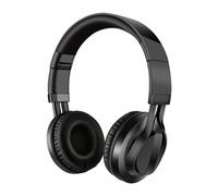 HIFI Bass Stéréo Over Ear Gaming Bandeau Casque Casque Pliable avec Microphone, Noir