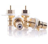 Hifi Lab Embases RCA femelle 24 K plaqué or audio haut de gamme Connecteurs RCA plug Jack RCA Connecteur 4 x