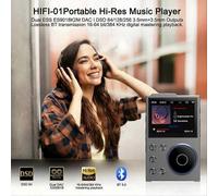 HiFi MP3 Player Bluetooth 5.0 Lossless Audio Player Digital Music Player Portable Audio Player Build in 16G Card Black
