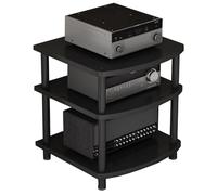 HiFi Pour Studio Meuble Multimédia AV À 2, 3, 4 Ou 5 Niveaux, Étagères Rangement Pour Platine Vinyle Étagère Montage Rack Équipement Audio Stéréo Amplificateur Lecteur CD(noir,60*54*66.5cm(3Tier))