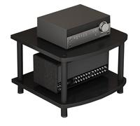 HiFi pour Studio Meuble Multimédia AV À 2, 3, 4 Ou 5 Niveaux, Étagères Rangement pour Platine Vinyle Étagère Montage Rack Équipement Audio Stéréo Amplificateur Lecteur CD(Noir,60 * 54 * 44cm(2Tier))