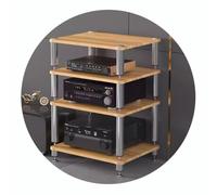 HiFi - Support AV avec pieds amortisseurs de chocs - 2/3/4 étages - Étagère audio et vidéo - Étagère pour composants de home cinéma et design élégant