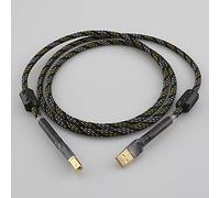 HiFi USB Câble USB 4N de l'OFC Tapez A à B Câble de données HiFi USB Câble vidéo Audio DAC PC (Length : 50cm 1.6ft)