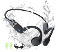 HIFI WALKER Casque à Conduction Osseuse avec Lecteur MP3 Étanche pour Natation IPX8, Écouteurs sans Fil Open-Ear, Bluetooth 5.3 Lecteur de Musique 32 Go pour la Course à Pied, Le vélo