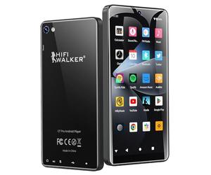 HIFI WALKER G7 Pro MP3 Player with Dual Cameras, Android 13, 3GB RAM+32GB ROM, Bluetooth 5.0, WiFi, 5.2" Touchscreen, Spotify, MP4 Music Player with Speaker, Youtube, Audible, 160GB Expandable