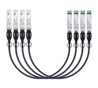 HiFiber 0,5 mètre (Lot de 4) Câble 10G SFP+ DAC, 10GBASE-CU Twinax Passif | Compatible avec Cisco,Ubiquiti UniFi,Netgear,TP-Link pour Commutateur,Carte Réseau (NIC), Serveur et NAS