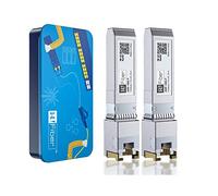 HiFiber 2 pièces Transceiver SFP+ RJ45 10G, Puce Marvell 113C, 30 Mètres