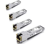 HiFiber Pack de 4 Émetteur-Récepteur SFP 1000BASE-T vers RJ45, Module Cuivre Gigabit Ethernet 1.25G, Compatible avec Cisco GLC-T/SFP-GE-T, Ubiquiti UniFi UF-RJ45-1G, MikroTik S-RJ01, Netgear AGM734