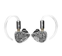 HiFiGo Binary 1900 Casque hybride IEM, pilote dynamique de 10 mm, radiateur passif de 6 mm et 4BA, moniteur intra-auriculaire croisé à 3 voies à triple tube, écouteurs filaires pour pop, EDM, rock et