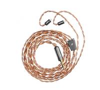HiFiGo Effect Audio Ares S Lite Câble IEM à 4 fils, UP-OCC Copper Litz | Basses profondes et chants chauds, cordon de casque à double design géométrique compatible avec IEM à 2 broches (120 cm, prise