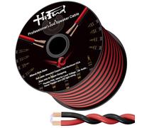 HiFind Câble électrique de calibre 14/2 - 22,6 m - Rouge et noir - Bandes LED - 12 V/24 V CC - 14 AWG - Câble flexible pour haut-parleur de voiture, cinéma maison, ruban LED