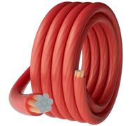 HiFind True Spec Câble d'alimentation/de terre rouge de calibre 4 4 AWG, 7,6 m, transparent, flexible, doux au toucher, pour voiture, haut-parleur, solaire, marine, générateur, automobile, camping-car