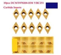 hifit 10pcs DCMT070204 Insert en carbure YBC251 pour tournage SDNCN1010H07 / SDNCN1212H07 G