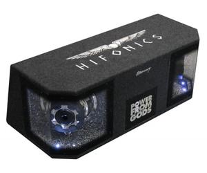 Hifonics Mercury MR8Dual Boîtier de caisson de basses 2 x 20 cm Flexport Sac de ski 200 mm Double basse éclairé Coffre