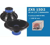HIFONICS ZXS 15D2 - ZXS 15D2 38 cm (15') Subwoofer 2+2 O • Leistung 600 W RMS / 1.200 W Max.