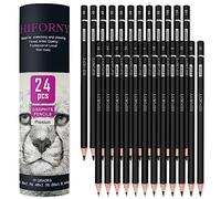 HIFORNY Lot de 24 crayons à croquis graphite - 14B-5H, idéal pour les débutants et les artistes