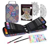 HIFORNY Lot de 78 crayons de couleur Black Edition de qualité supérieure pour adultes - 72 crayons de couleur avec extras, noyau souple pour artistes, fournitures artistiques pour adultes