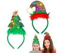 Hifot 2 Pièces Serre Tete Noel Lumineux pour Enfants et Adultes,Accessoire Noel Serre Tete Noel Femme Accessoires Noel Accessoires Cheveux pour Fête Noël