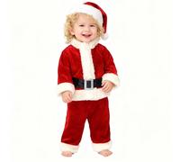 Hifot Bébé Combinaison Garçon Fille Pyjama Noël Bebe Veste + Pantalon + Chapeau + Ceinture Cadeau Bebe Deguisement Noel Enfants