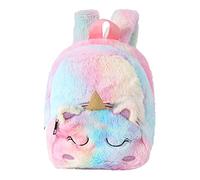 Hifot Mini Licorne Sac à Dos pour Enfants, Mignon Cartable Rose Souple Maternelle Peluche Sac école Licorne Cadeaux pour Fille(8 in 3 à 7ans)
