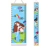 Hifot Toise Murale Enfant Sirène, Tableau de Croissance Enfants Dessin animé Toile mur Pendaison Règles, Unicorn Decoration Chambre Bebe Fille Garçons 190 cm * 20 cm
