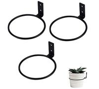 hifrom Lot de 3 supports muraux pour pots de fleurs - Support mural extérieur - Support mural pour pot de fleurs - Support mural pour plantes - Pour jardin, balcon, jardin, balcon